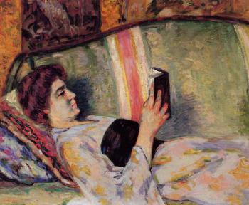 Armand Guillaumin : Portrait of Marguerite Guillaumin Reading